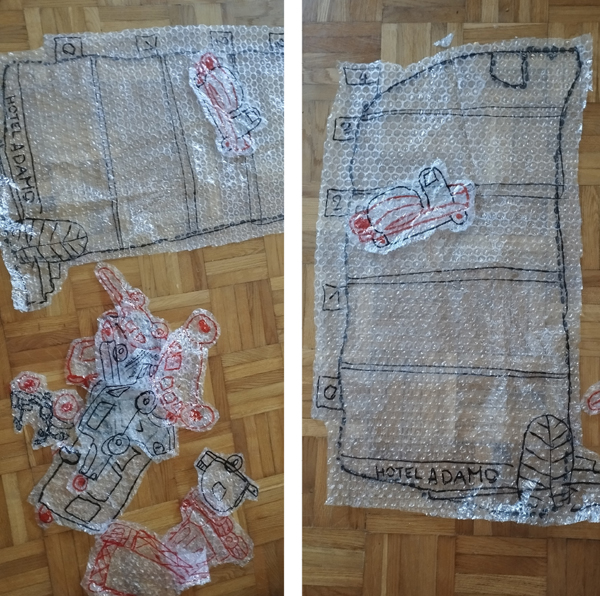 zabawki, konstrukcje tekturowe, auta, dzieci, eko